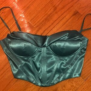 Green Satin Corset